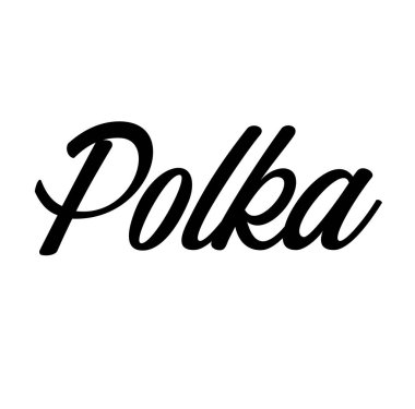 beyaz etikette Polka