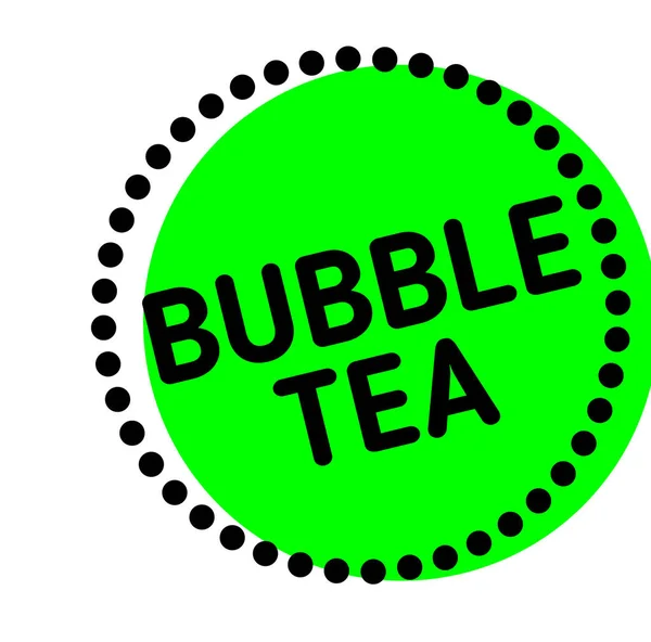 Etiqueta de té de burbuja — Vector de stock