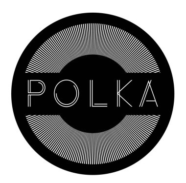 beyaz etikette Polka