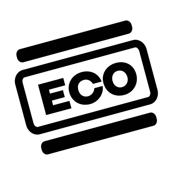 Eco fekete bélyegző — Stock Vector