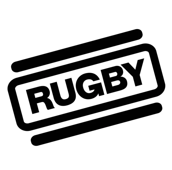 Sello de rugby negro — Vector de stock