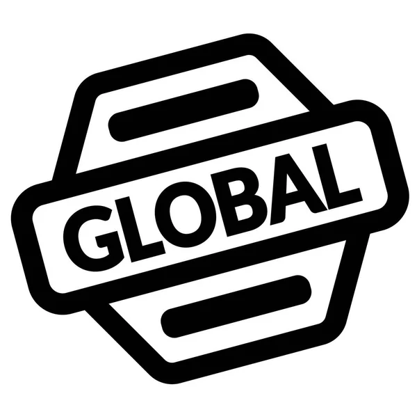 Sello negro global — Vector de stock