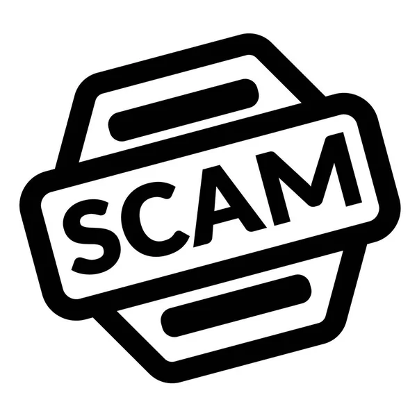 Scam noir timbre — Image vectorielle