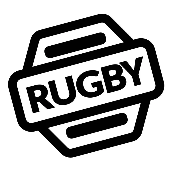 Rugby zwarte stempel — Stockvector