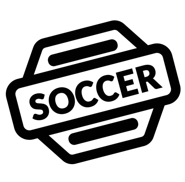 Soccer black stamp — Stock Vector