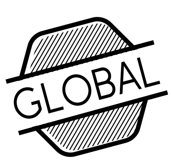 Global black stamp — Stock Vector