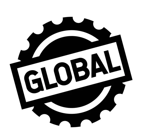 Sello negro global — Vector de stock