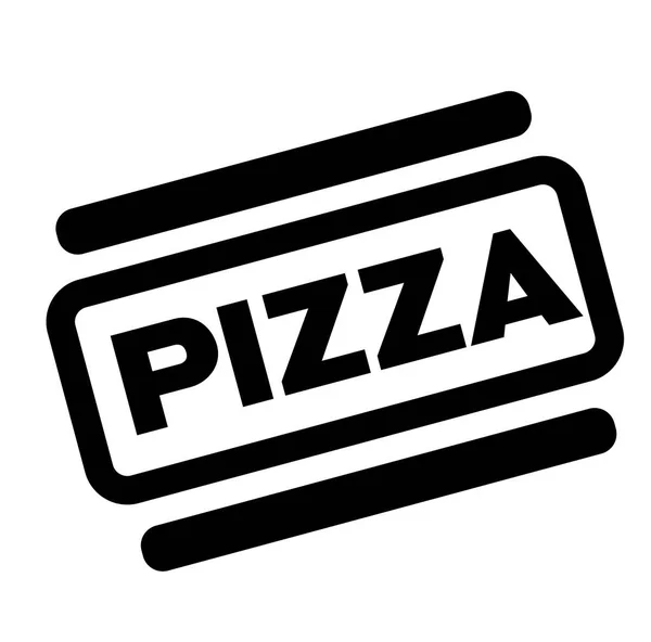 Pizza black stamp — Stock Vector