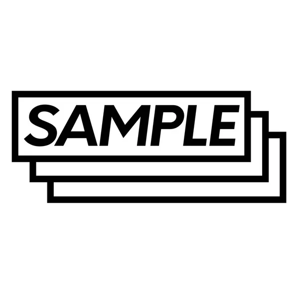 Sample stamp on white — Stock Vector