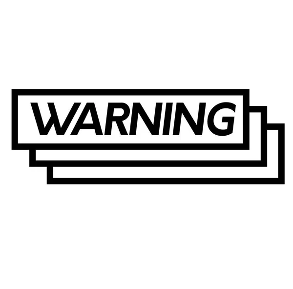 Warning stamp on white — Stock Vector