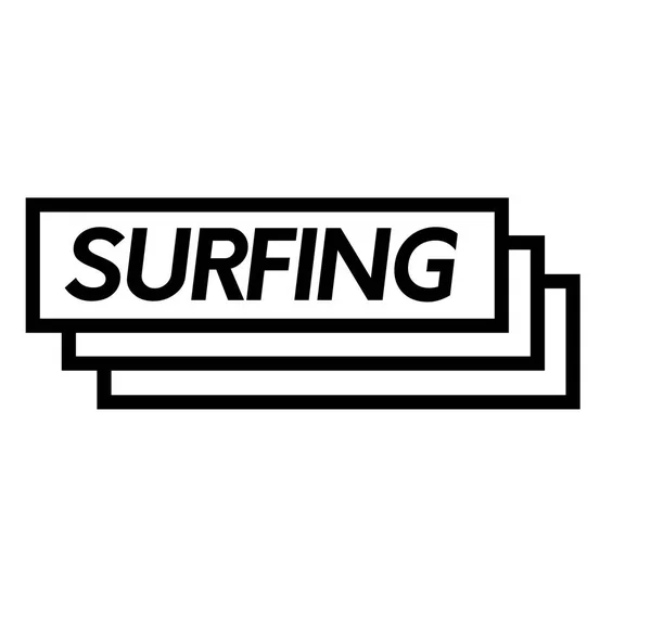 stock vector surfing stamp on white