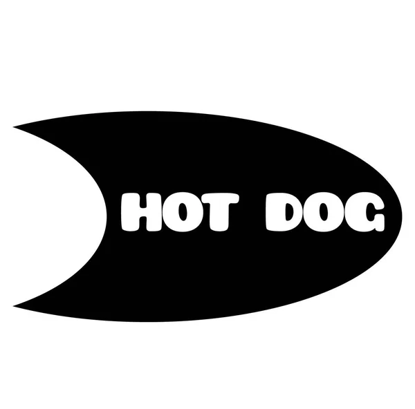 Hotdog bélyegző fehér — Stock Vector
