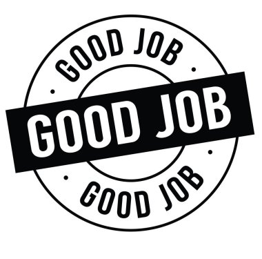 Beyaz iyi iş damgası