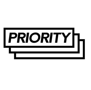 Beyaz öncelik damgası