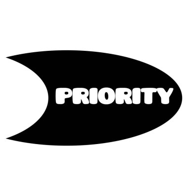 Beyaz öncelik damgası