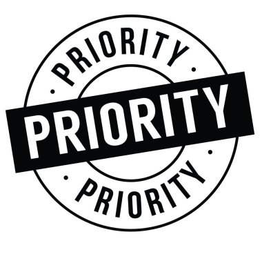 Beyaz öncelik damgası