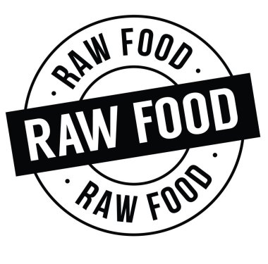 beyaz üzerine çiğ gıda damga