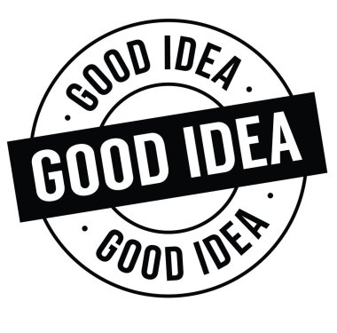 Beyaz iyi fikir damgası