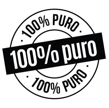 Beyaz yüzde 100 saf damgası