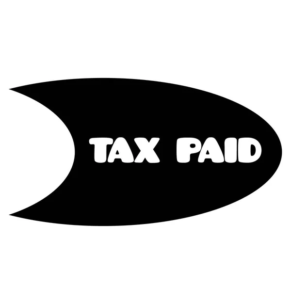 Betald skatt stämpel på vit — Stock vektor