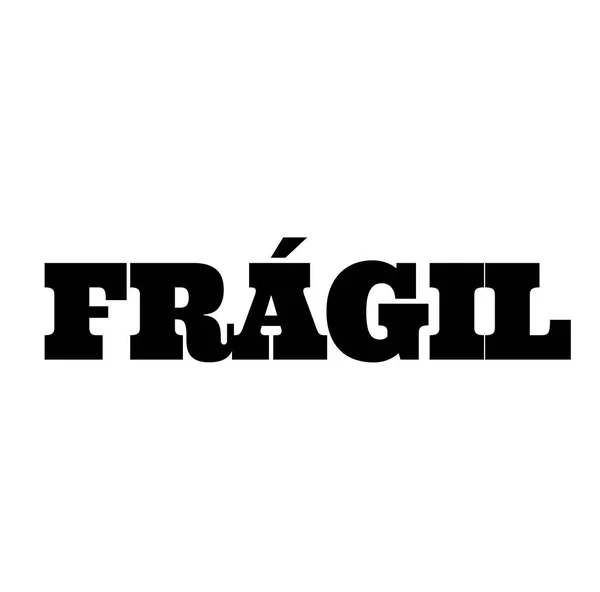 Sello frágil en blanco — Vector de stock