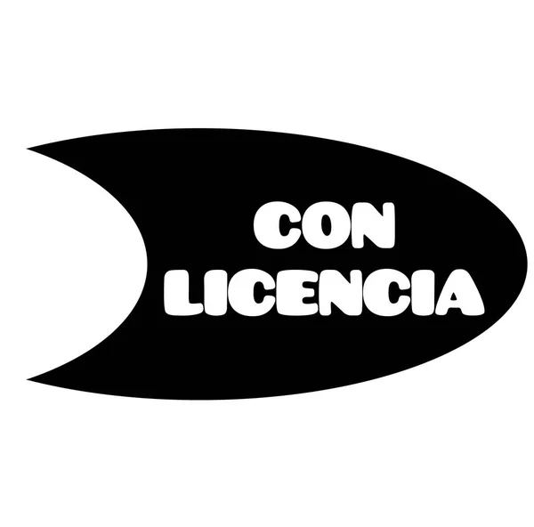 Sello con licencia en blanco — Vector de stock