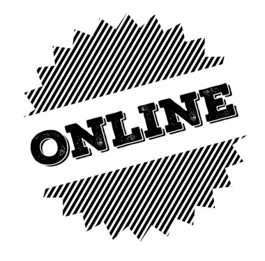 Beyaz arka plan üzerinde online siyah pul