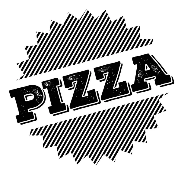 Pizza schwarze Marke — Stockvektor