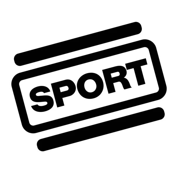 Sport noir timbre — Image vectorielle