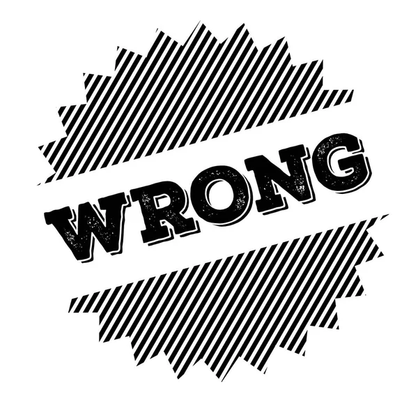 Wrong black stamp — Stock Vector