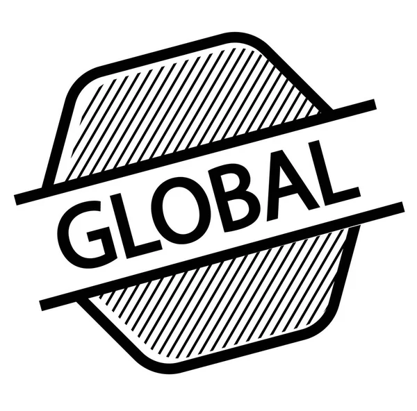 Sello negro global — Vector de stock