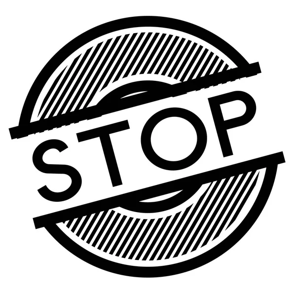 Stop timbre noir — Image vectorielle