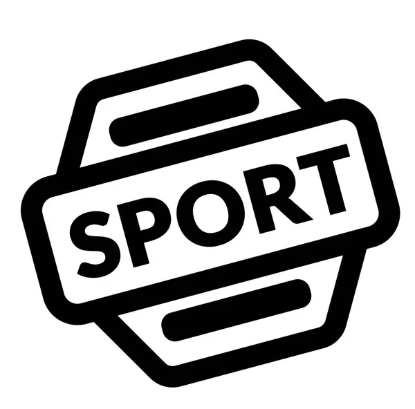 Sello deportivo negro — Vector de stock