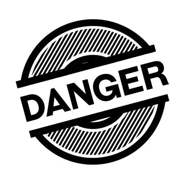 Danger noir timbre — Image vectorielle