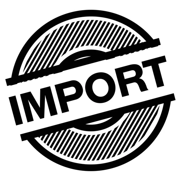 Import black stamp — Stock Vector