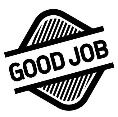 Beyaz iyi iş damgası