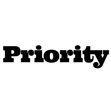 Beyaz öncelik damgası