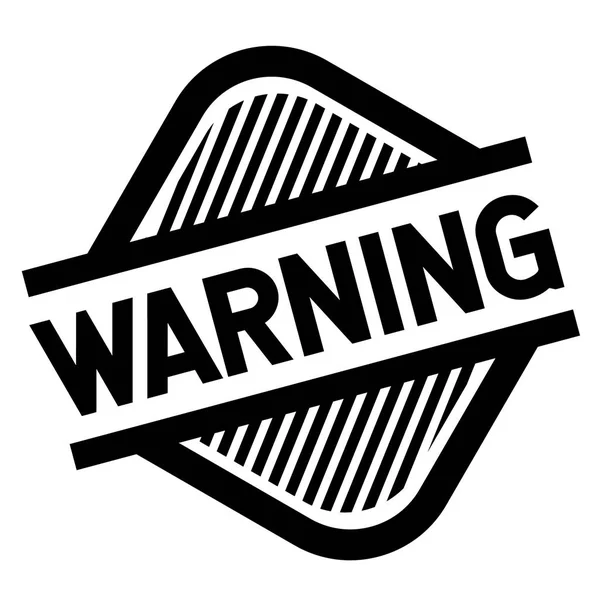 Warning stamp on white — Stock Vector