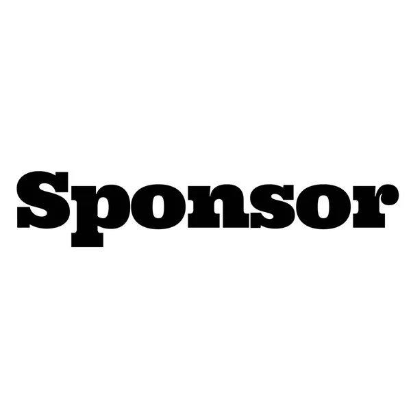 Timbro sponsor su bianco — Vettoriale Stock