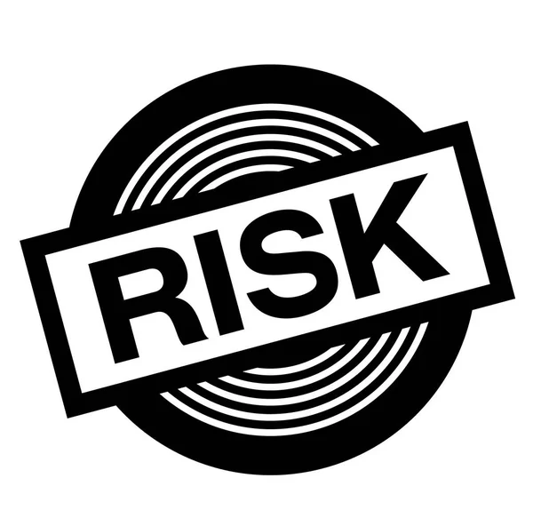 Sello negro de riesgo — Vector de stock