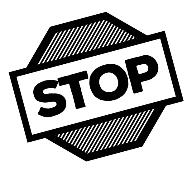 Stop black stamp — Stock Vector