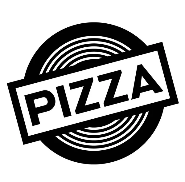 Pizza black stamp — Stock Vector
