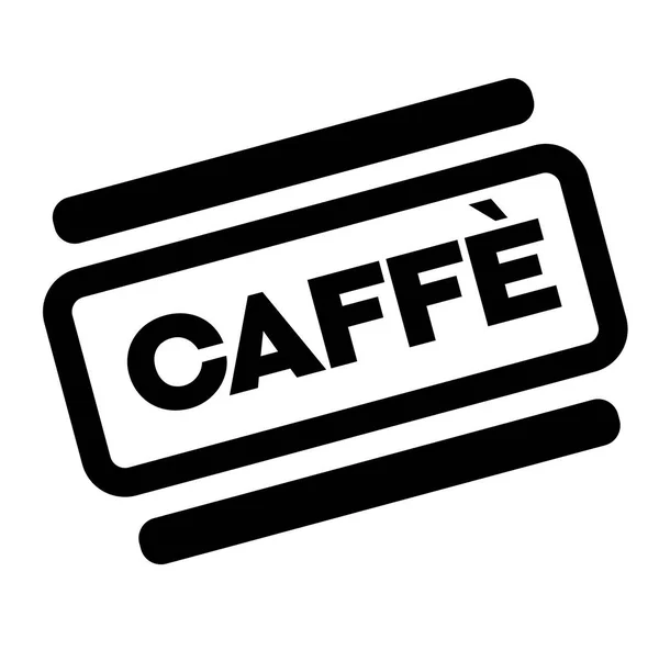 Café sello negro — Vector de stock