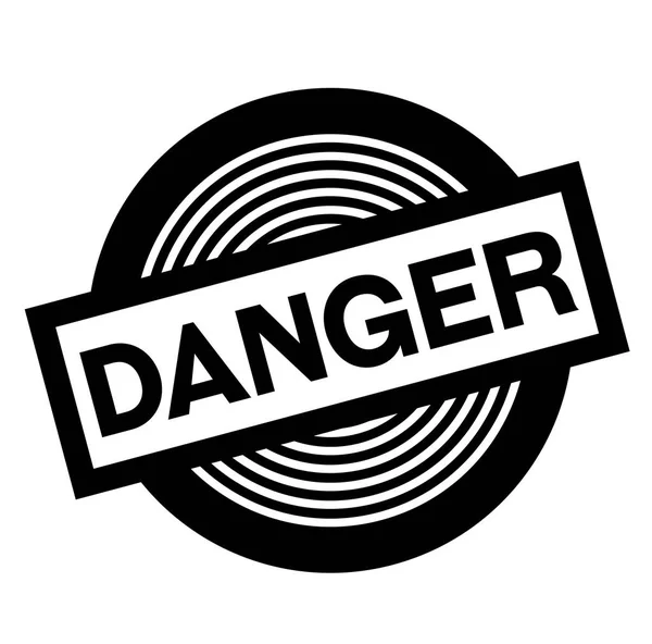 Danger noir timbre — Image vectorielle