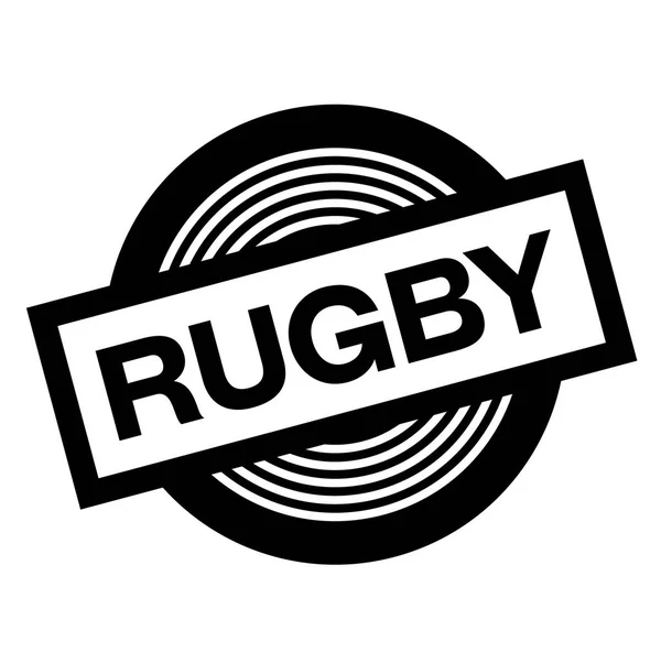 Rugby zwarte stempel — Stockvector