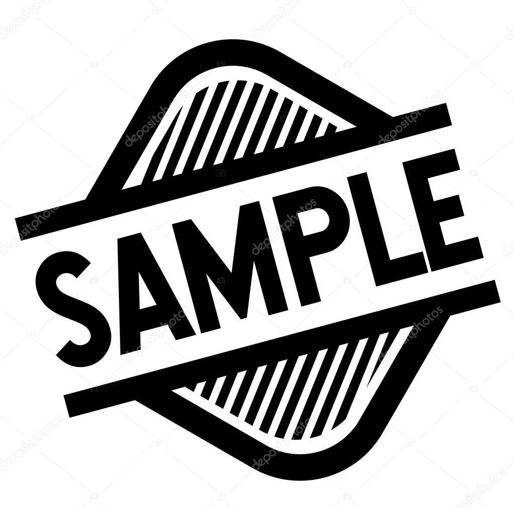 sample stamp on white