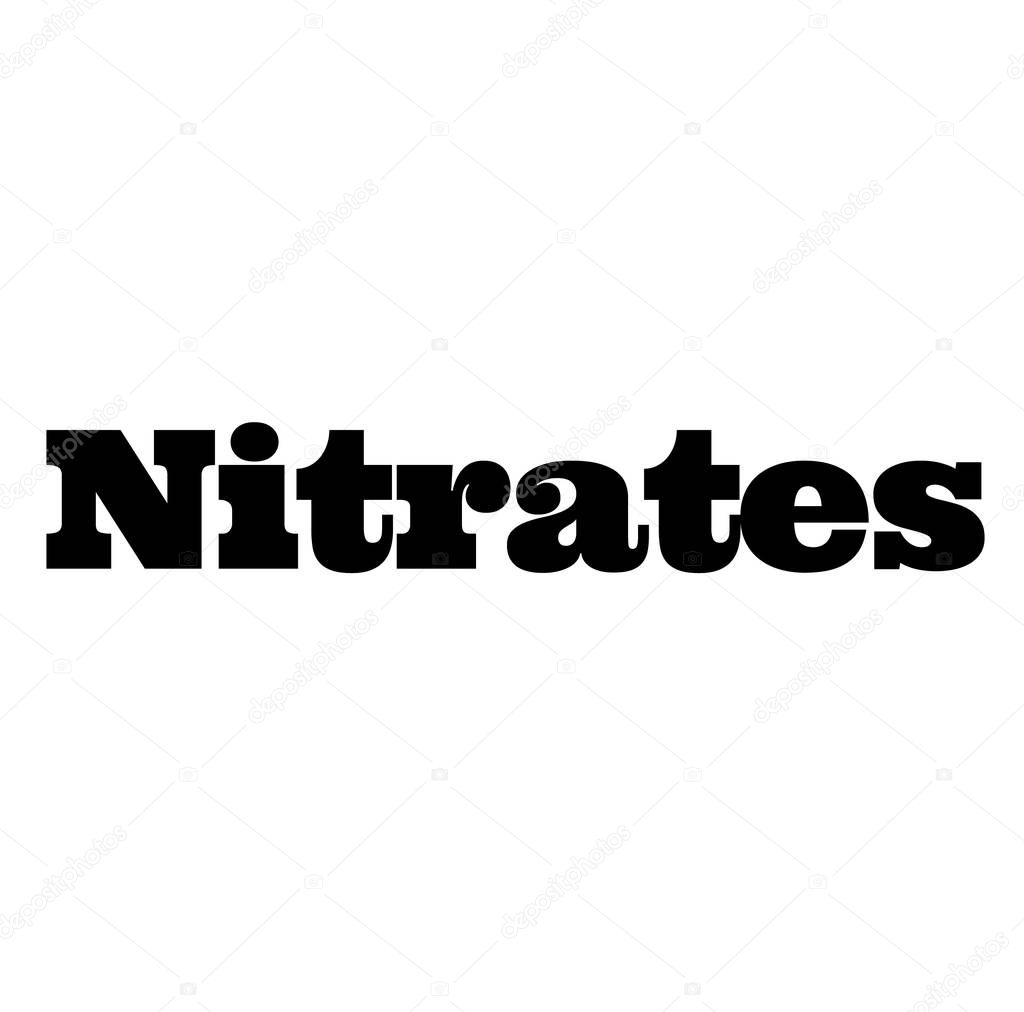 nitrates stamp on white