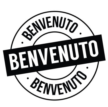 Beyaz hoş geldiniz damgası