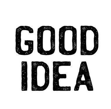 Beyaz iyi fikir damgası