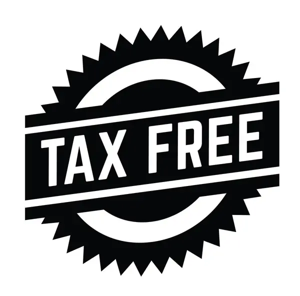 Sello libre de impuestos en blanco — Archivo Imágenes Vectoriales